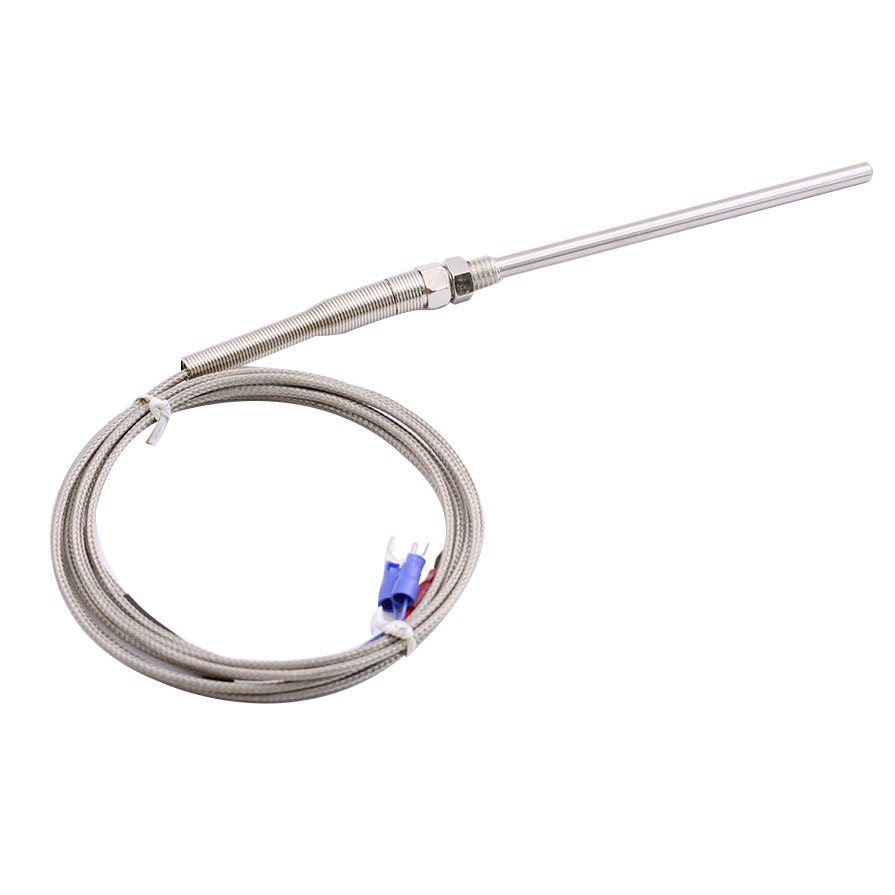 Cảm biến nhiệt độ kiểu PT100 M8 đầu dò 20cm ba dây cáp 2m