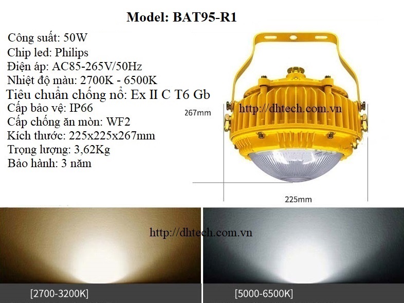 đèn led chống cháy nổ 50w