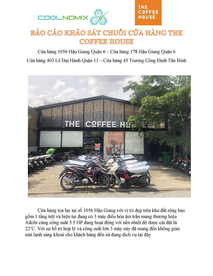 Đồng hành cùng The Coffee House để tiến hành dự án lần thứ II tại chuỗi cửa hàng Nhà Cà phê