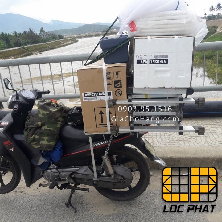 Giá chở hàng, baga chở hàng, giá để hàng, giá đèo hàng xe máy tại Cà Mau