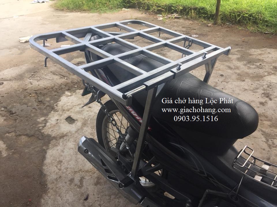 Giá chở hàng xe máy Lộc Phát loại ĐA NĂNG, cỡ trung 60x60cm, dùng mọi loại xe Giá Chở Hàng Xe Máy Lộc Phát Loại Đa Năng, Cỡ Trung 60X60Cm, Dùng Mọi Loại Xe