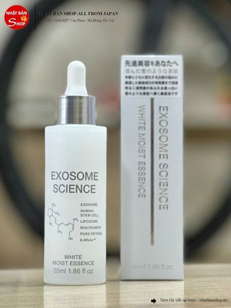 Tinh chất dưỡng ẩm trắng da Exosome Science White Moist Essence 55ml Nhật Bản