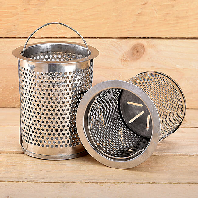 Combo 02 dụng cụ lọc rác bồn rửa chén inox (dạng lồng trụ)