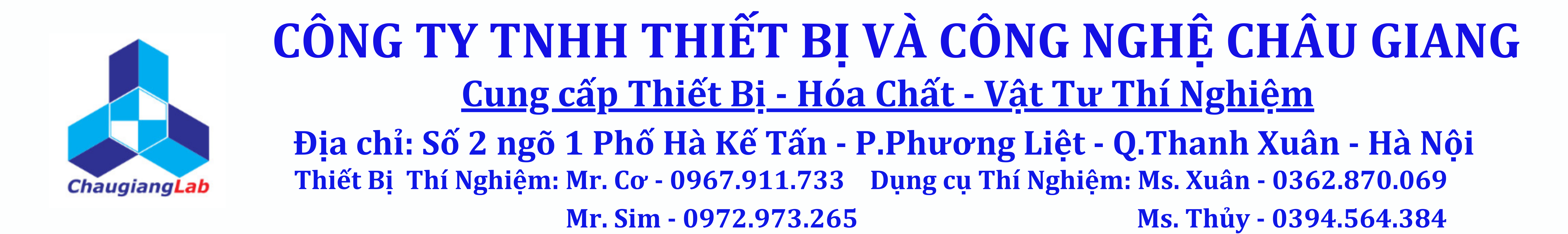 Thiết bị - Hóa Chất - Vật Tư Thí Nghiệm  Châu Giang