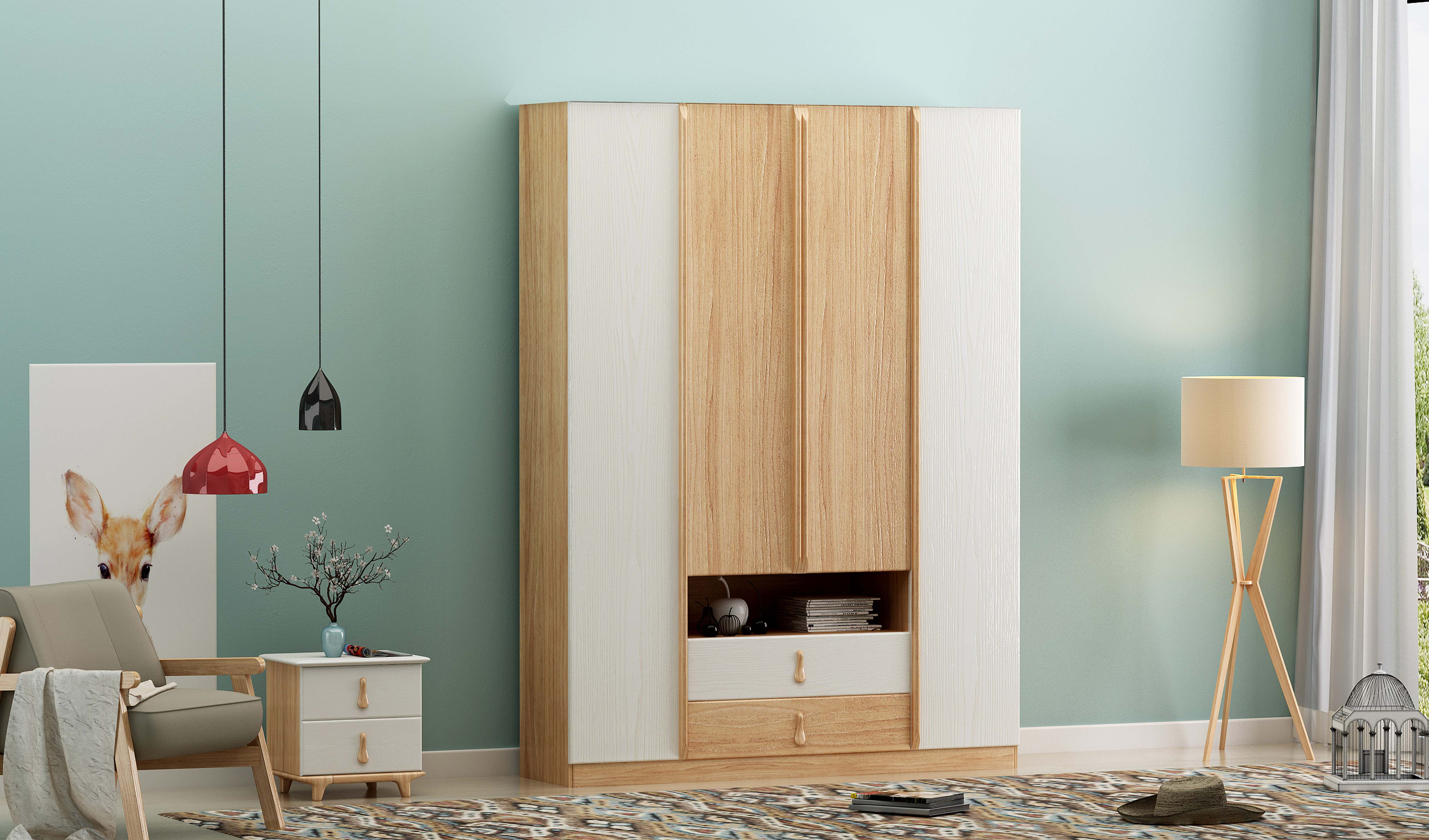 TỦ ÁO HIỆN ĐẠI MÀU TRẮNG B205