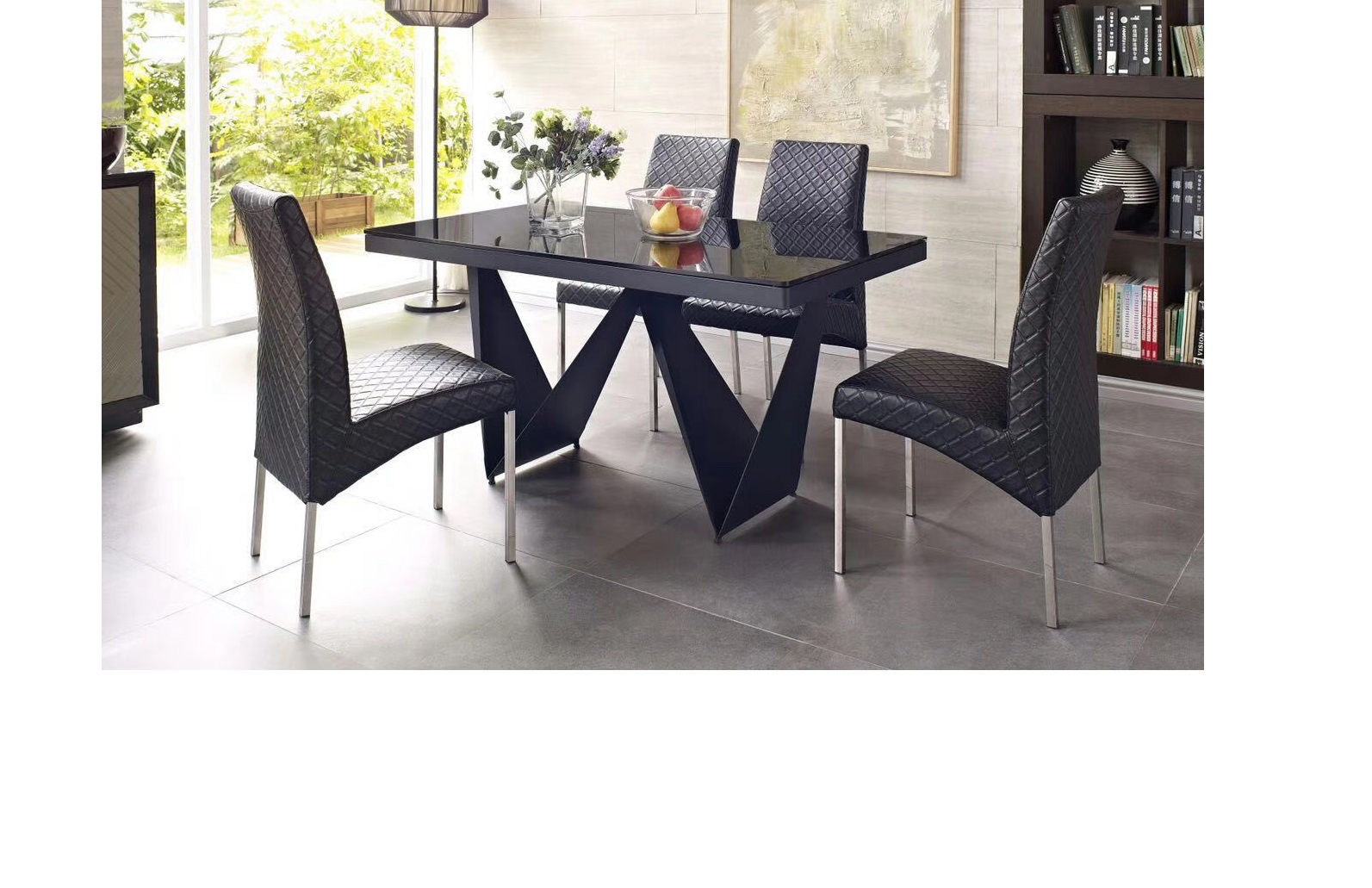 BÀN ĂN MẶT KÍNH KHUNG KIM LOẠI NHẬP KHẨU RS-288