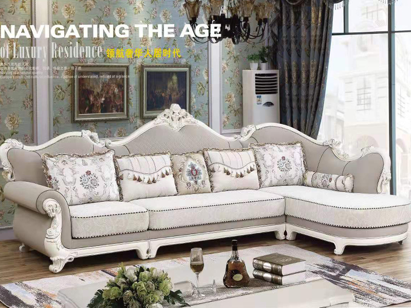 Sofa Vải Chống Dơ Tân Cổ Điển 838