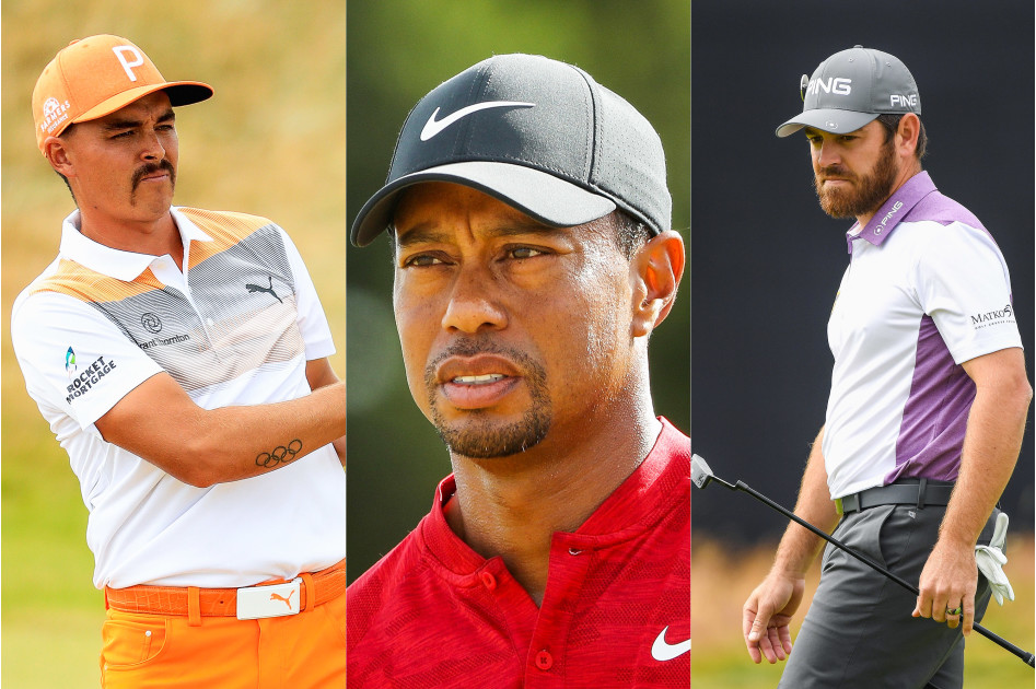 Rickie Fowler, Tiger Woods, Louis Oosthuizen