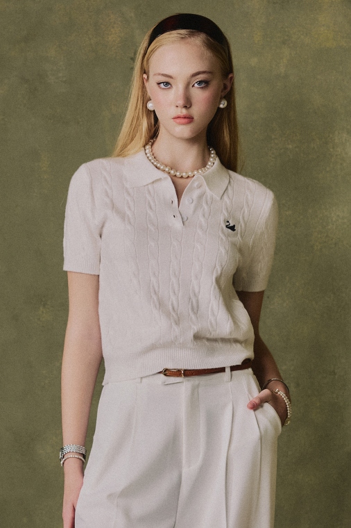 Lana Knit 24 Polo Top