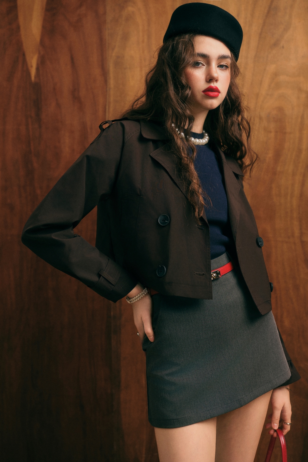 Mariblle Cropped Trech Coat