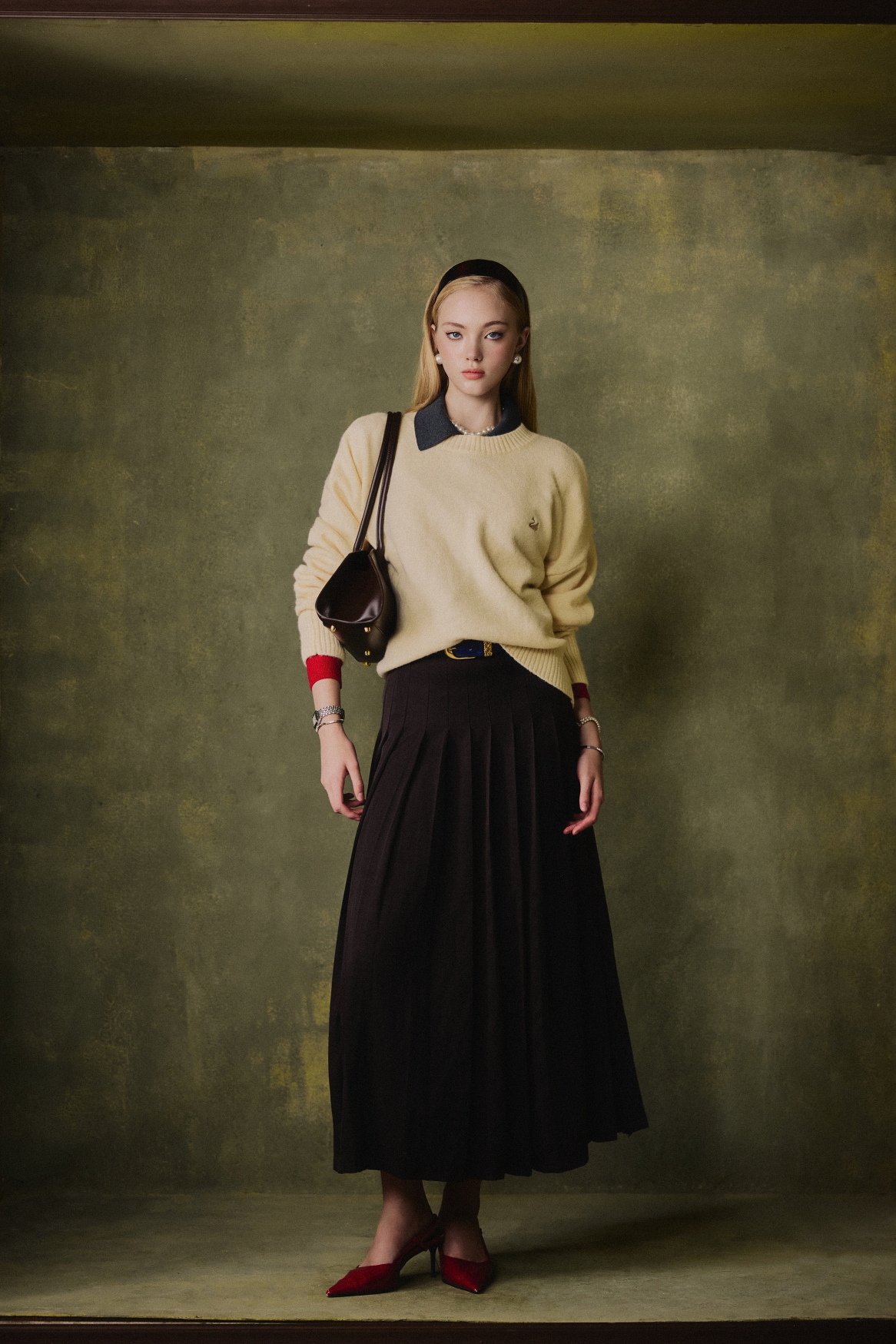 Ferano  Pleated Skirt