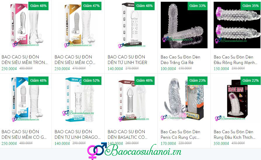 ĐỊA CHỈ BÁN BAO CAO SU ĐÔN DÊN Ở BẮC NINH