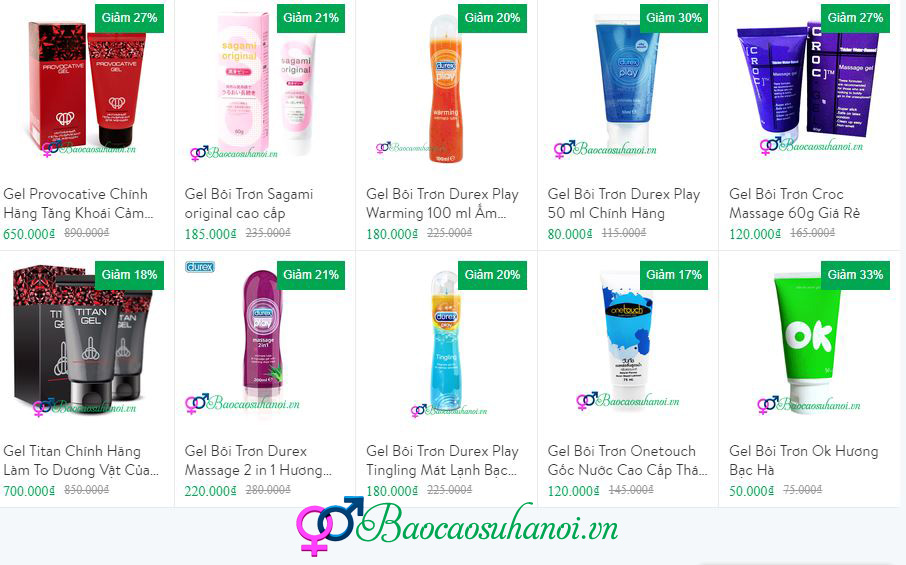 gel bôi trơn âm đạo ở hải phòng