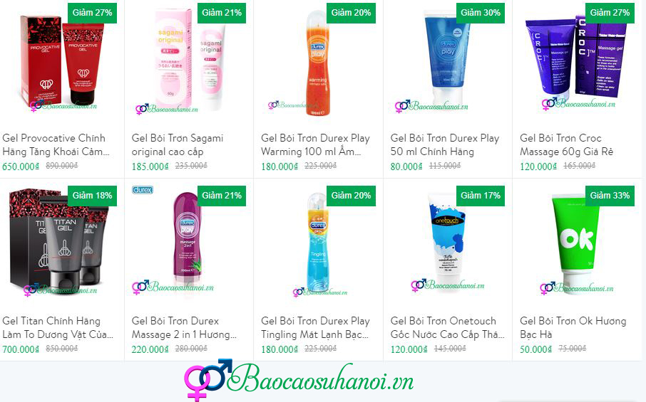 gel bôi trơn âm đạo ở hải phòng