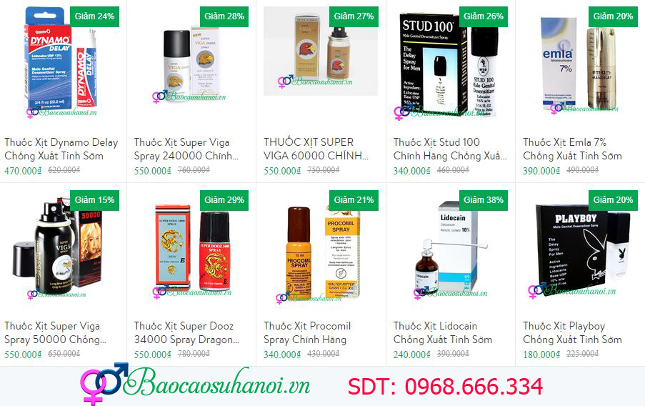 thuốc xịt chống xuất tinh sớm ở nam định