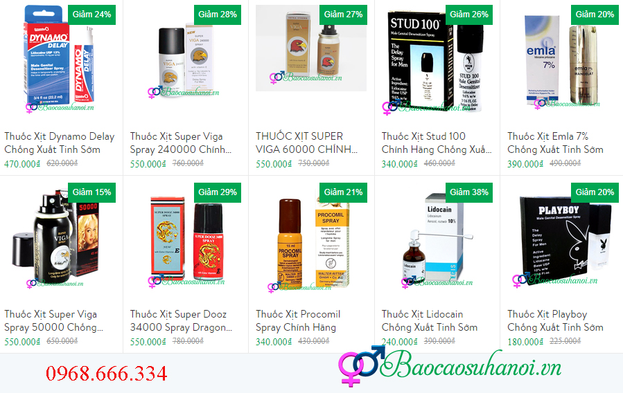 thuốc xịt chống xuất tinh sớm ở đại kim