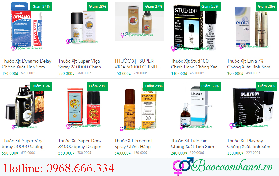 thuốc xịt chống xuất tinh sớm