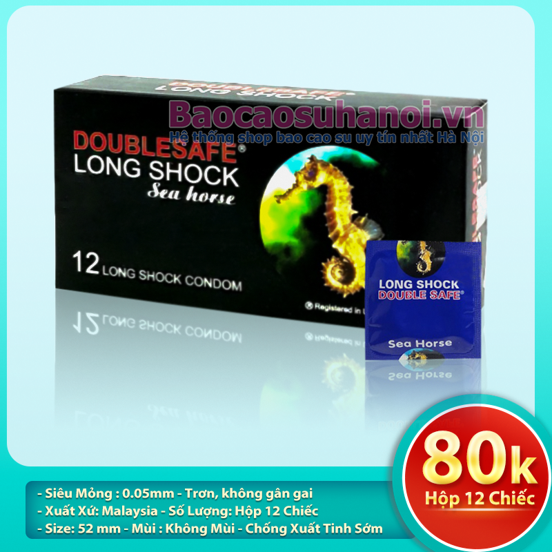 Bao Cao Su Cá Ngựa Doublesafe Long Shock Sea Horse
