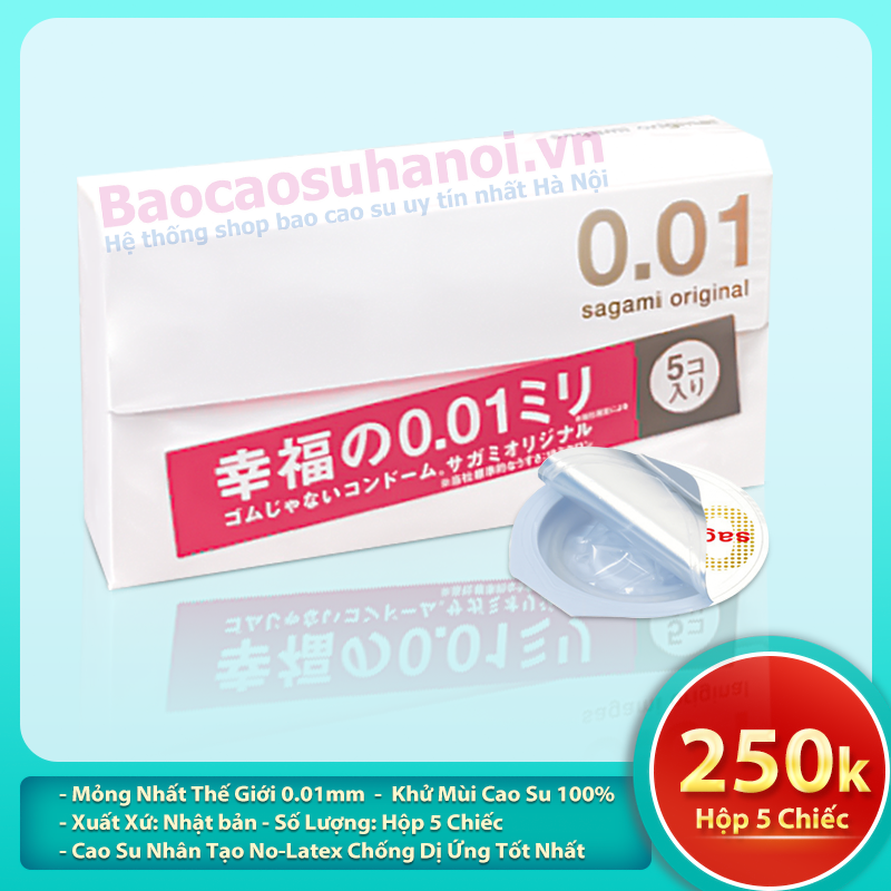 Bao Cao Su Sagami Original 0.01 mm ( hộp 5 chiếc )