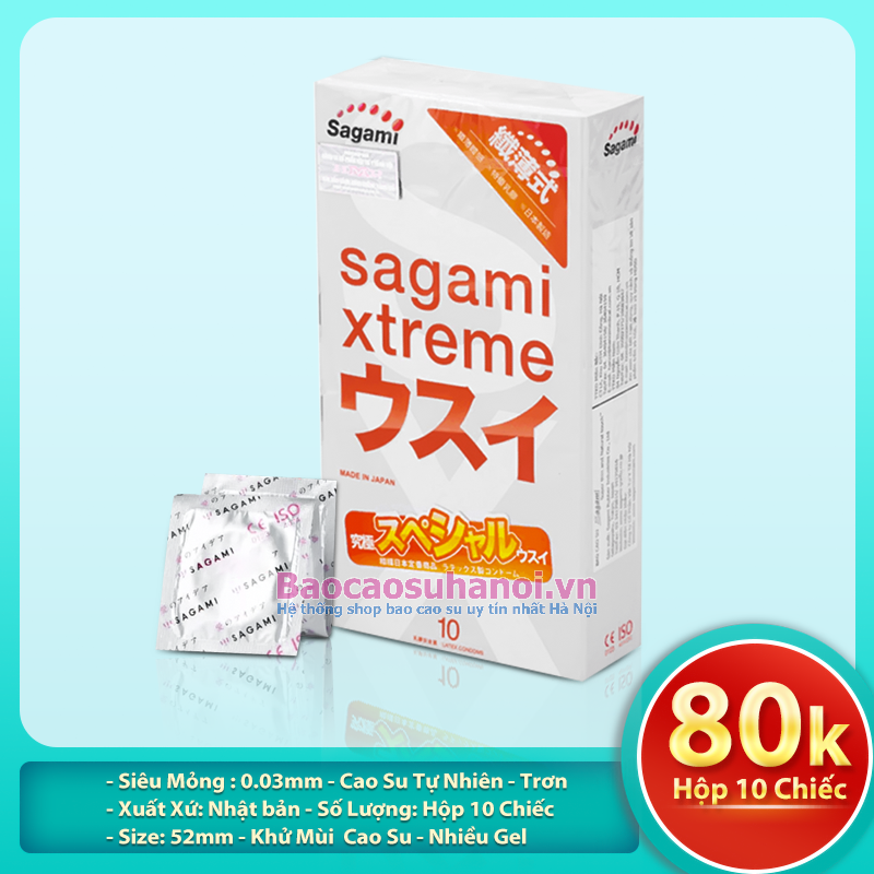 Bao Cao Su Sagami Xtreme Super Thin Siêu Mỏng