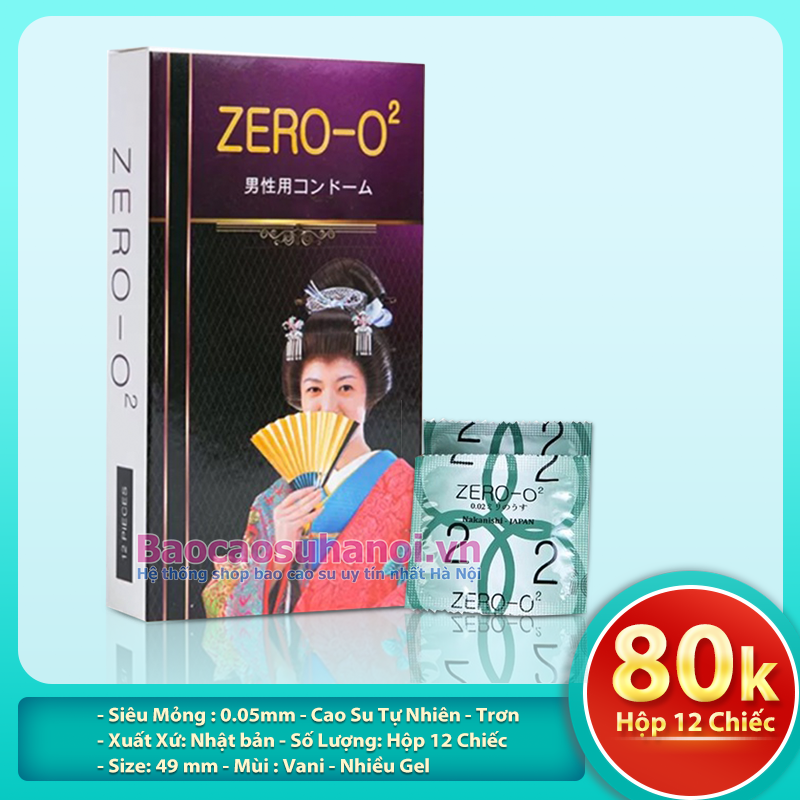 Bao Cao Su Zero O2 Siêu Mỏng Nhật Bản