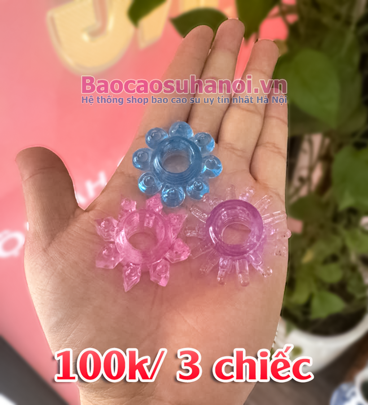 Bộ 3 Vòng Đeo Dương Vật Silicon Penis Ring Màu Sắc Chống Xuất Tinh Sớm Cho Nam
