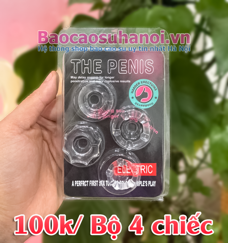 Bộ 4 Vòng Đeo Dương Vật The Penis Siêu Mềm, Chống Xuất Tinh Sớm
