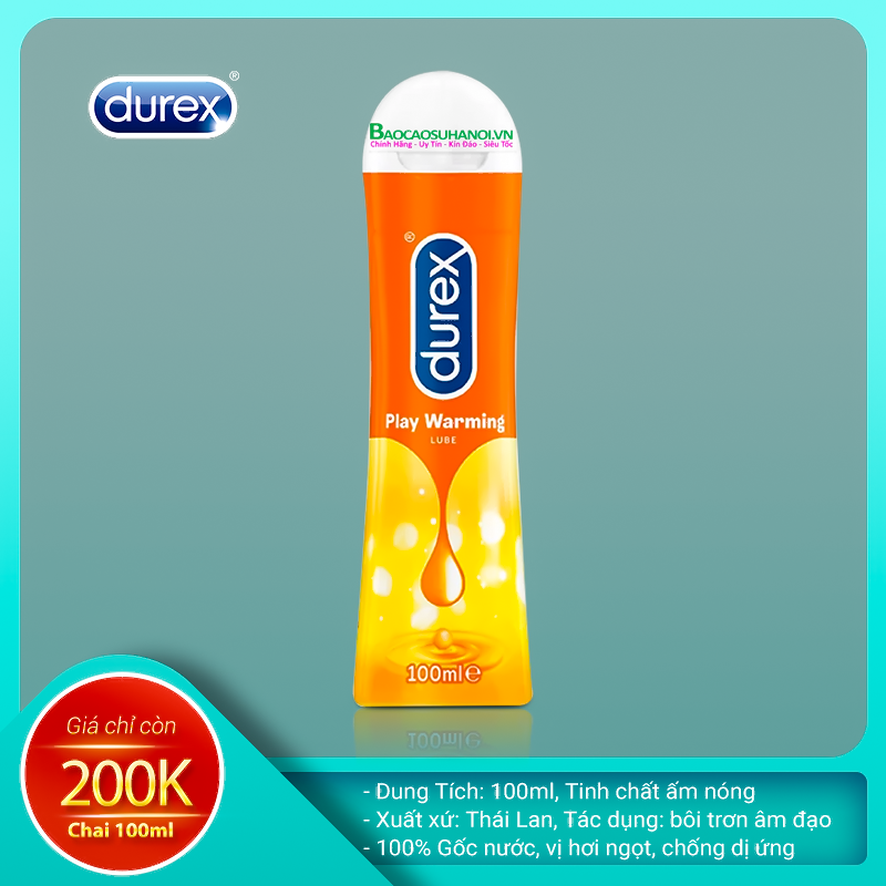 Gel Bôi Trơn Durex Play Warming 100 ml Ấm Nóng