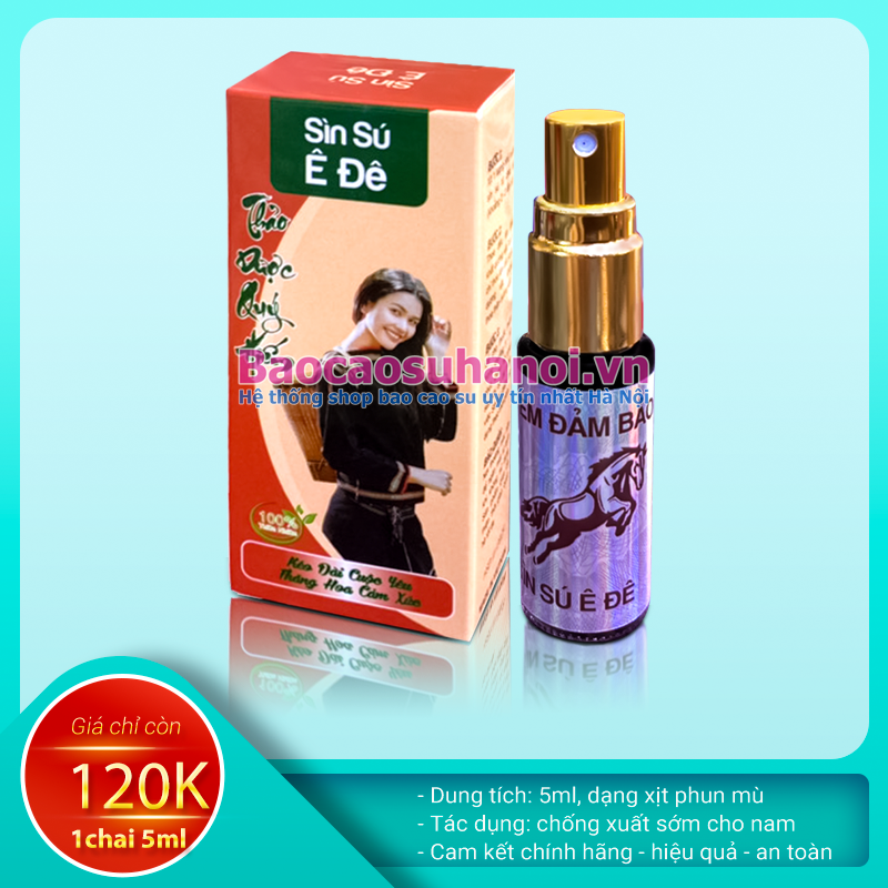 Chai Xịt Sìn Sú Ê Đê Dạng Nước 5ml Chống Xuất Sớm Chính Hãng