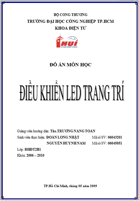 [ TOP ] - Tặng FREE 20 Mẫu Báo Cáo Đồ Án Ngành Điện Tử