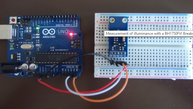 Ảnh nối thực tế Arduino vs BH1750-GY30