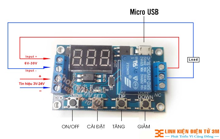 MODULE Tạo Trễ - Chuyển Mạch Điều Khiển Relay 5V V2