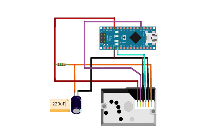 sensor-cảm-biến-bụi-GP2Y1010AU0F