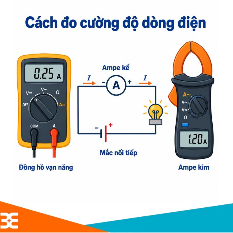 Cách đo cường độ dòng điện