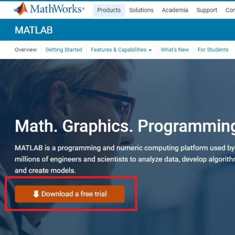 Các bước tải MATLAB từ trang chủ MathWorks