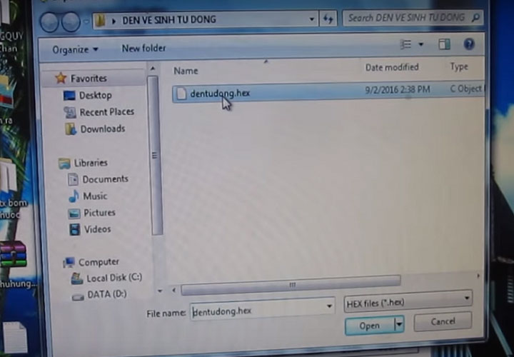 Chương trình nạp code