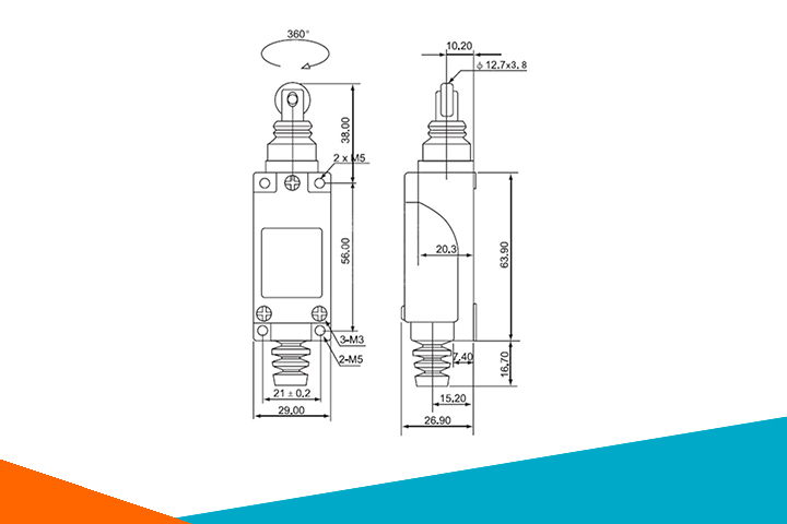 Kích Thước Công Tắc hành Trình ME-8112