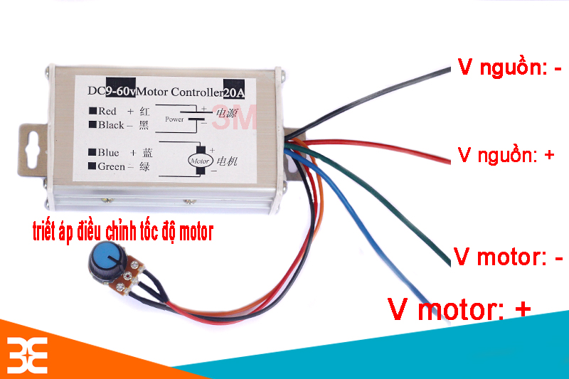 Cách nối dây giữa bộ điều khiển tốc độ motor và nguồn