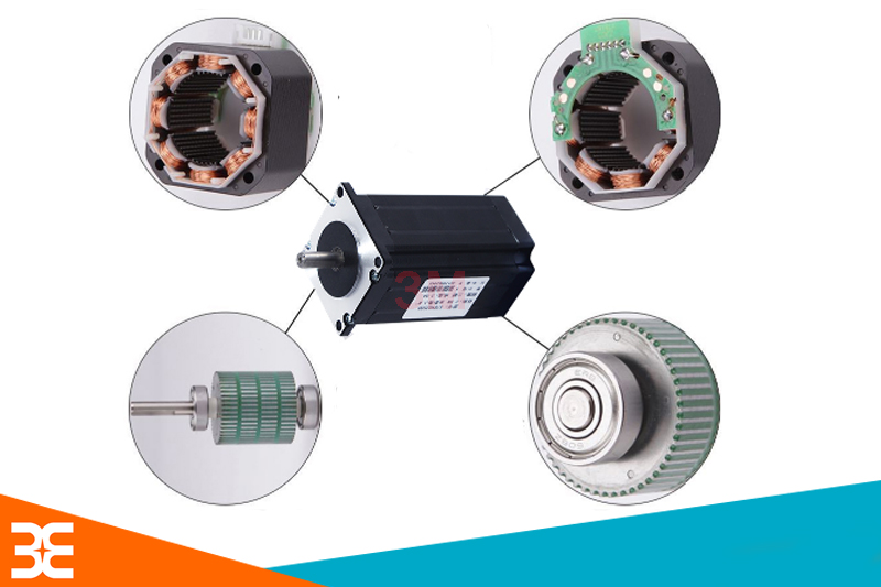 Phần phóng đại nên của đầu và cuối động Cơ Bước 57BYG250D 1.8