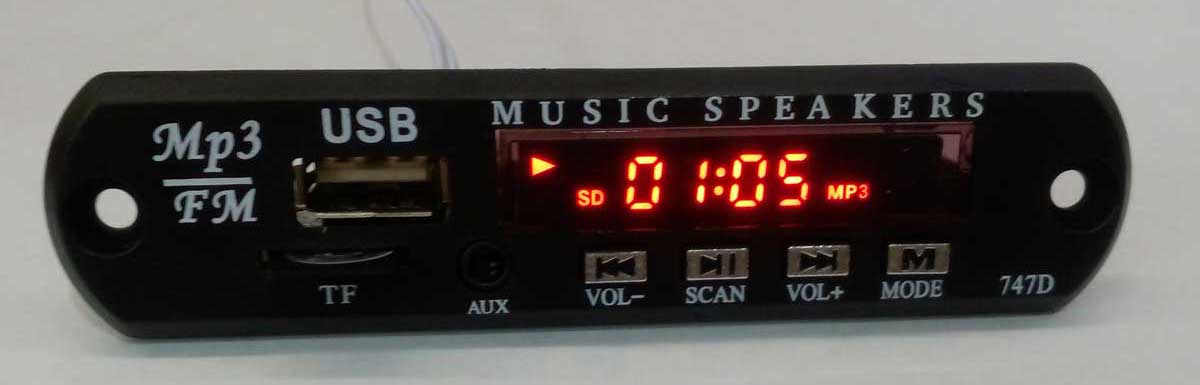 Mạch Giải Mã MP3 USB/TF/AUX/Bluetooth 7-12VDC