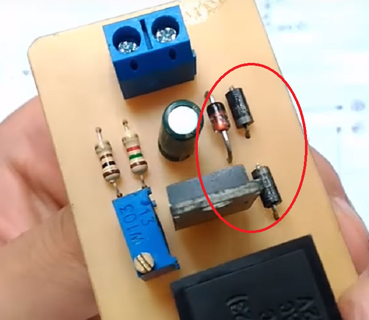 Lắp diode vào mạch