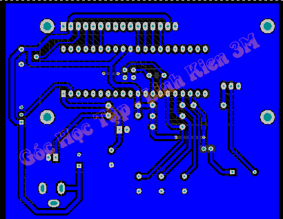 Mạch in Mạch đo nhiệt độ dùng LM35 và VĐK PIC 16F877A