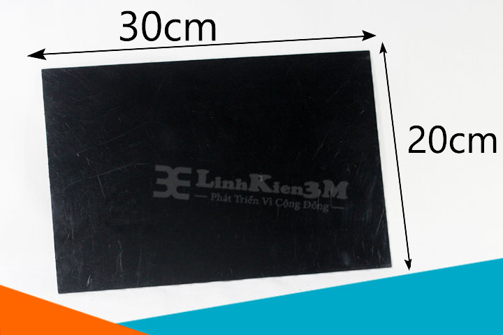 Mica đen khổ A4 20x30 Cm dày 1.2 cm
