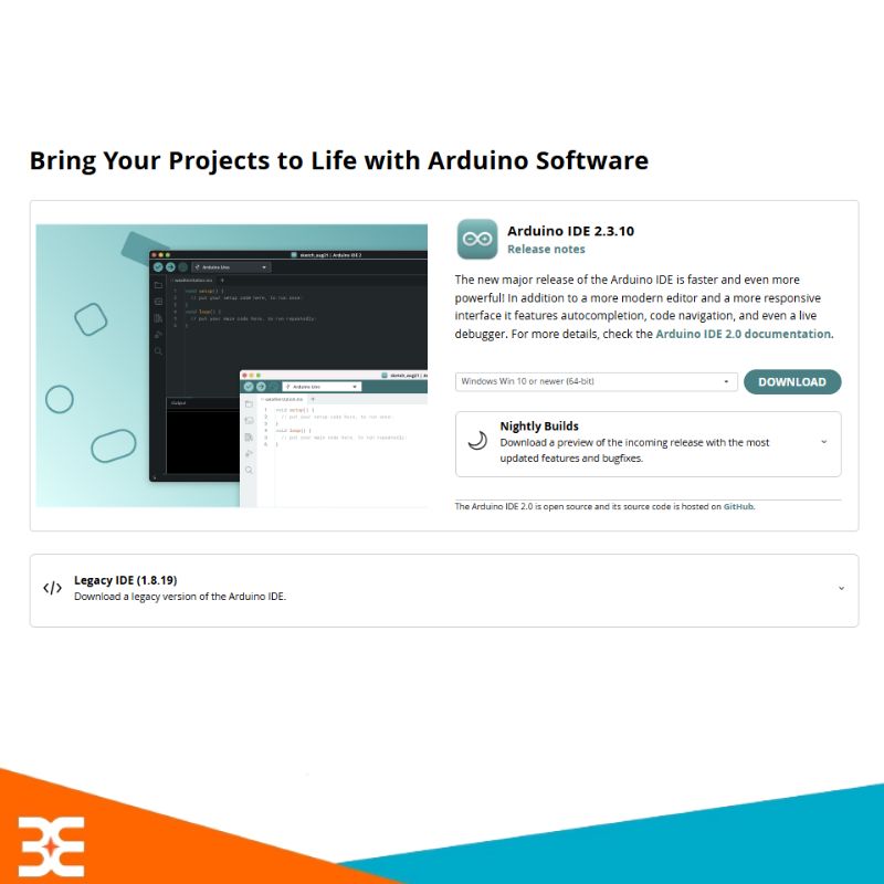 Truy cập vào đường link tải Arduino IDE
