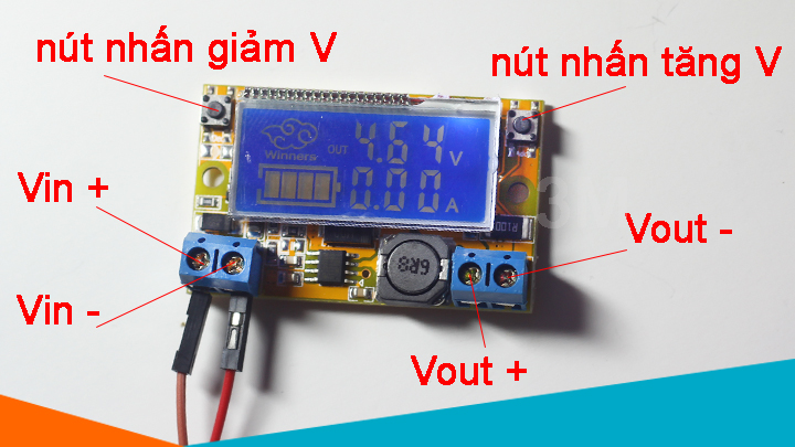 Cách đấu dây của module buck dc-dc