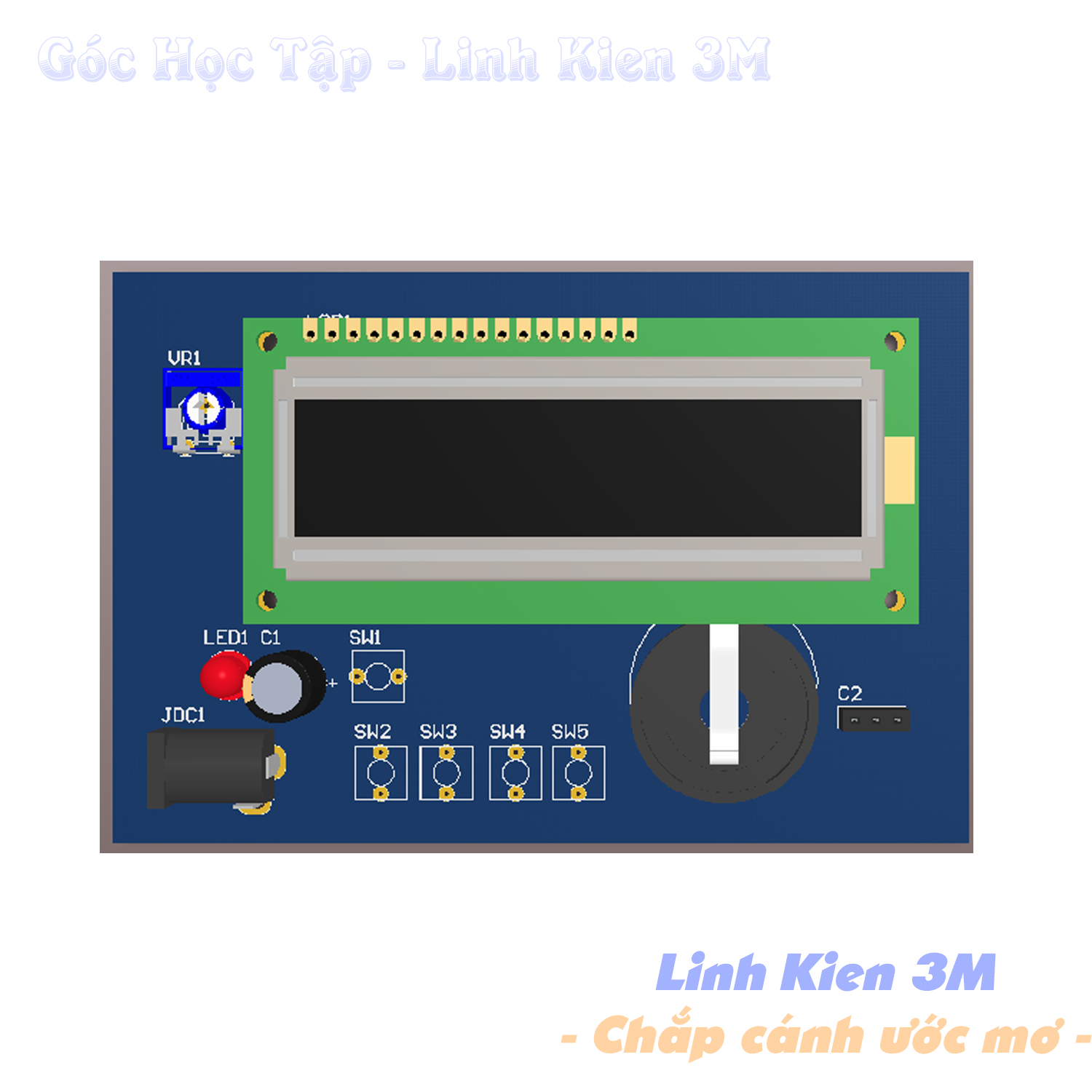 Mạch đo nhiệt độ và hiển thị thời gian dùng VĐK 89S52 + DS1307 + DS18B20