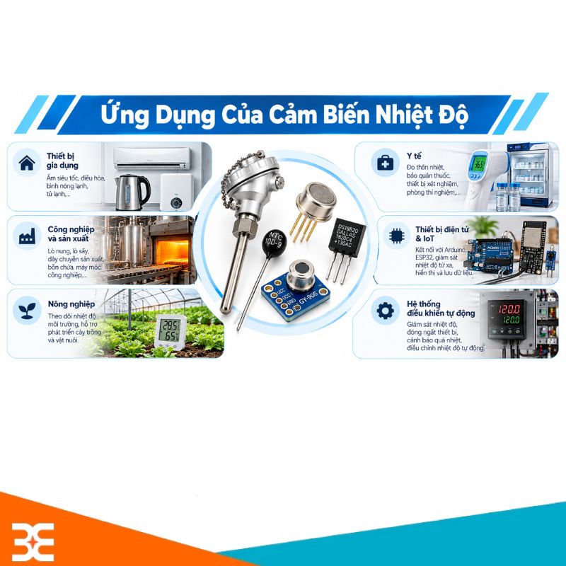 Ứng Dụng Của Cảm Biến Nhiệt Độ