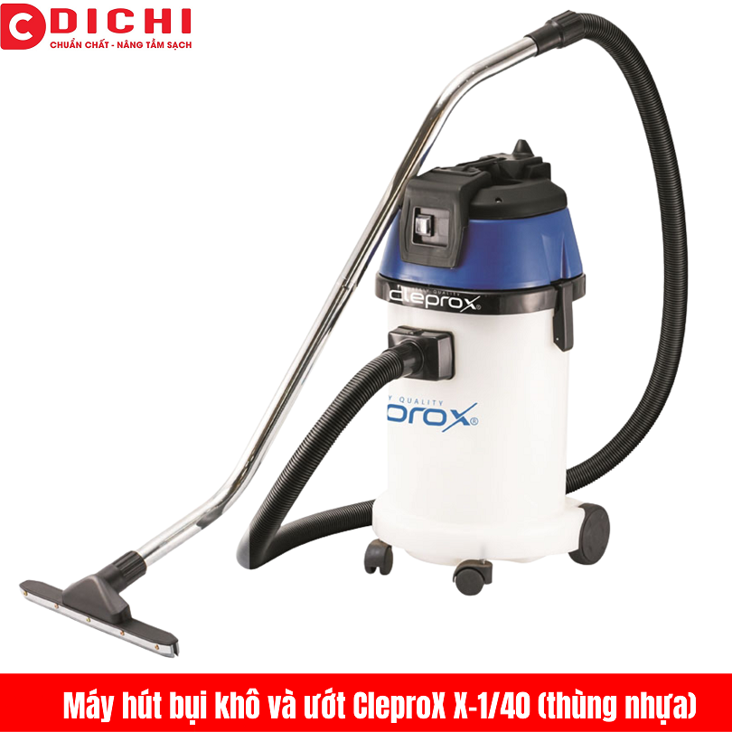 Máy hút bụi khô và ướt CleproX X-1/40 (thùng nhựa)