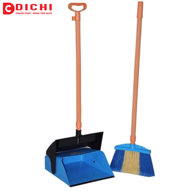 Bộ chổi + ky hốt rác Lion Star có cán - DP-16