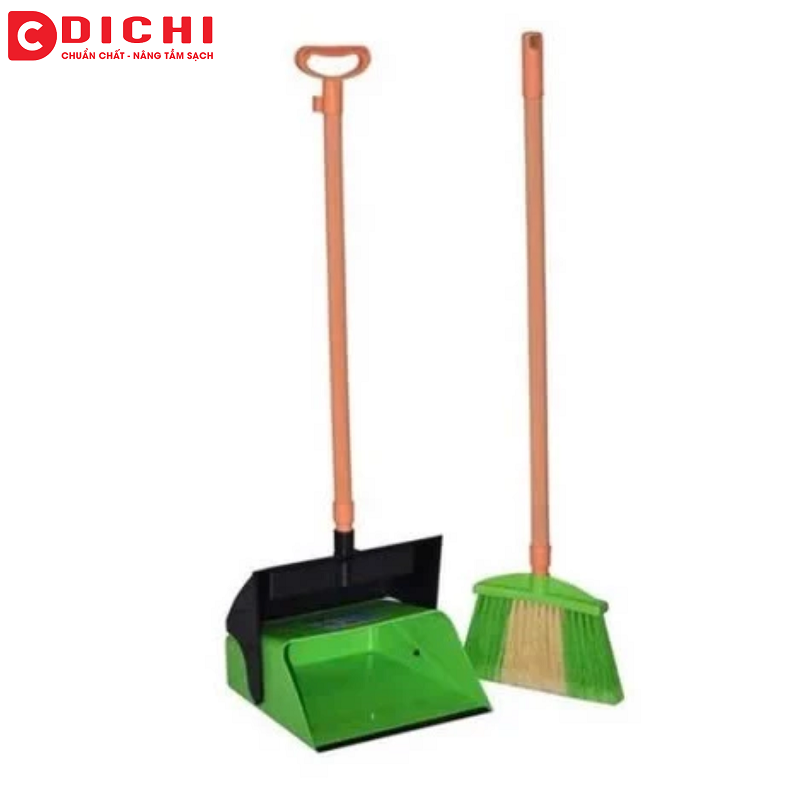 Bộ chổi + ky hốt rác Lion Star có cán - DP-16